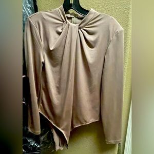 New! FALL Satin Cowl Neck Long-Sleeve Bodysuit sz M/L